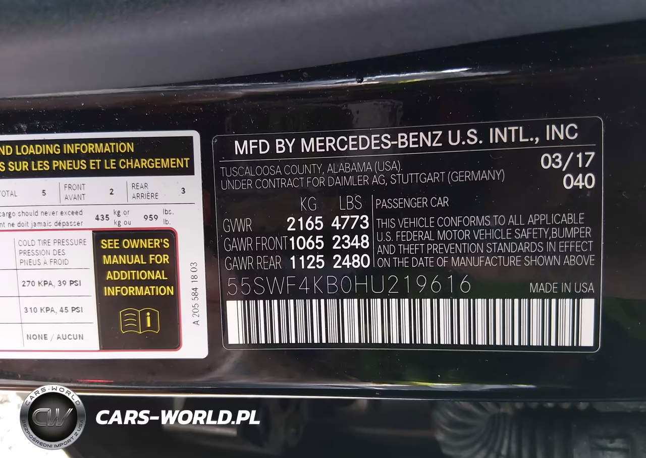 2017 Mercedes-Benz C 300 4Matic VIN:55SWF4KB0HU219616 - 9