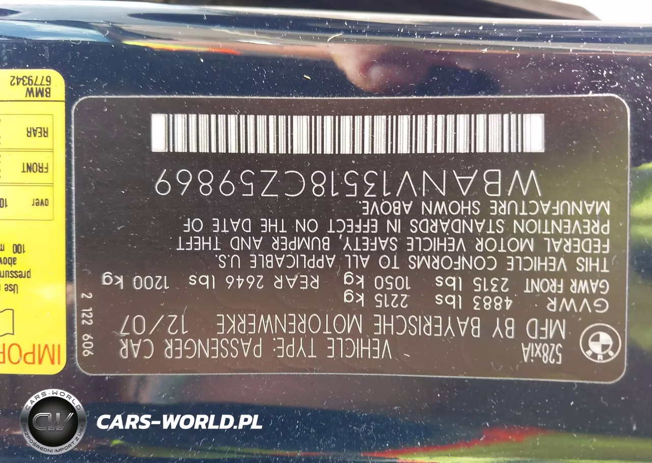 2008 BMW 528Xi VIN:WBANV13518CZ59869 - 9