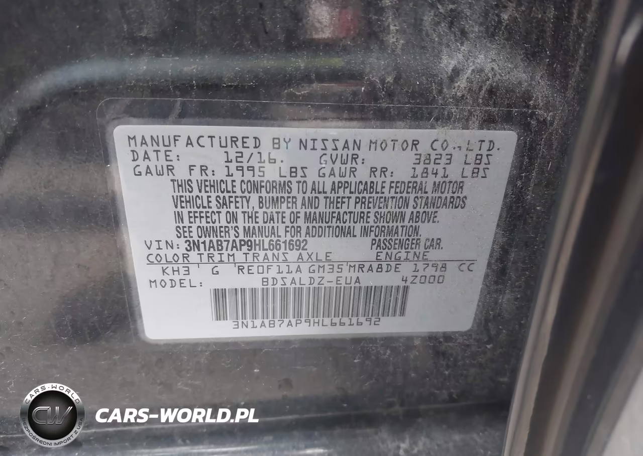 2017 Nissan Sentra Sv VIN:3N1AB7AP9HL661692 - 9