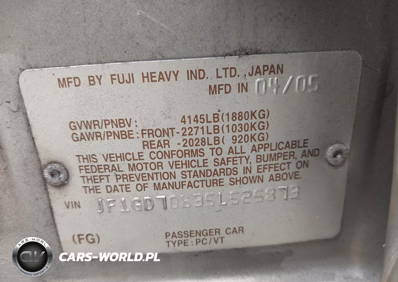2005 Subaru Impreza Wrx Sti VIN:JF1GD70635L525873 - 9
