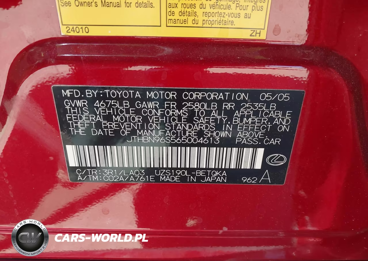 2006 Lexus Gs 430 VIN:JTHBN96S565004613 - 9