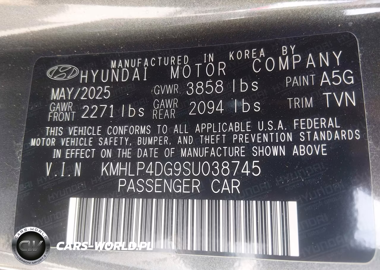 2025 Hyundai Elantra Limited VIN:KMHLP4DG9SU038745 - 9