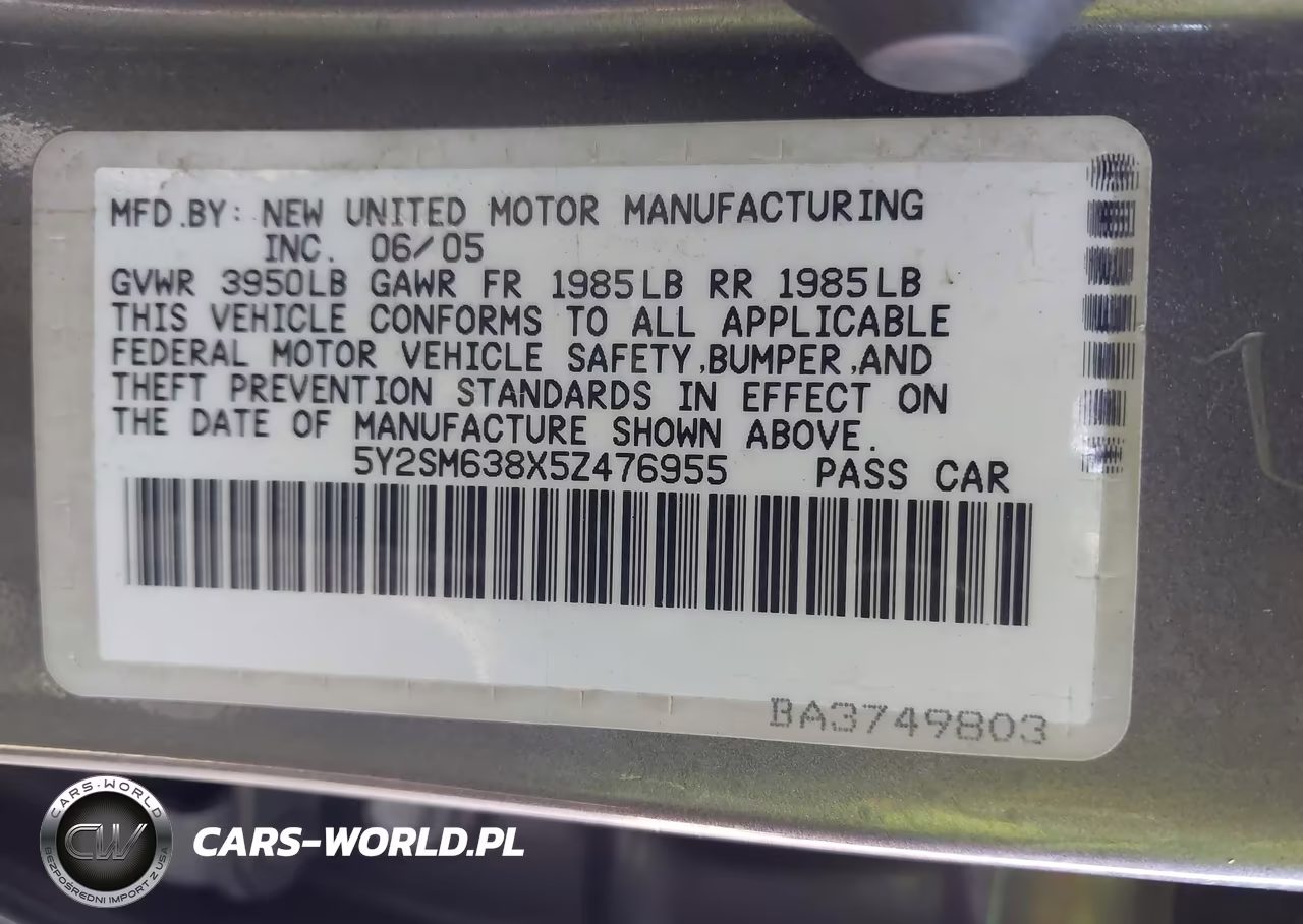 2005 Pontiac Vibe VIN:5Y2SM638X5Z476955 - 9