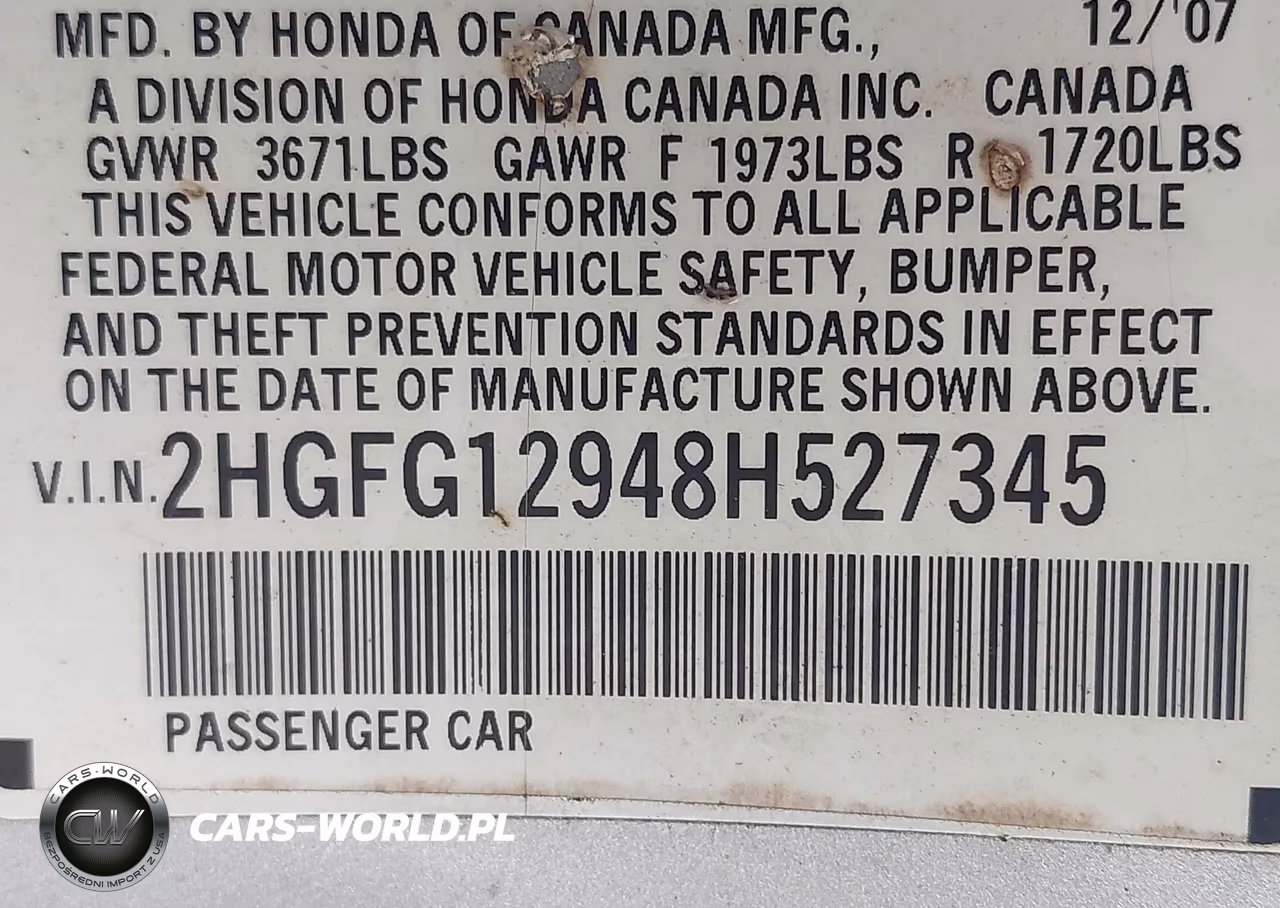 2008 Honda Civic Ex-L VIN:2HGFG12948H527345 - 9