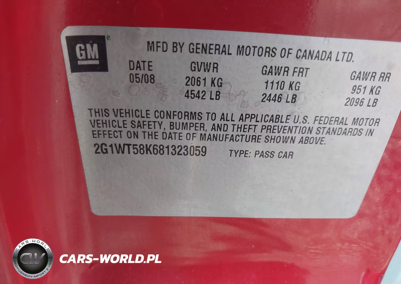 2008 Chevrolet Impala Lt VIN:2G1WT58K681323059 - 9