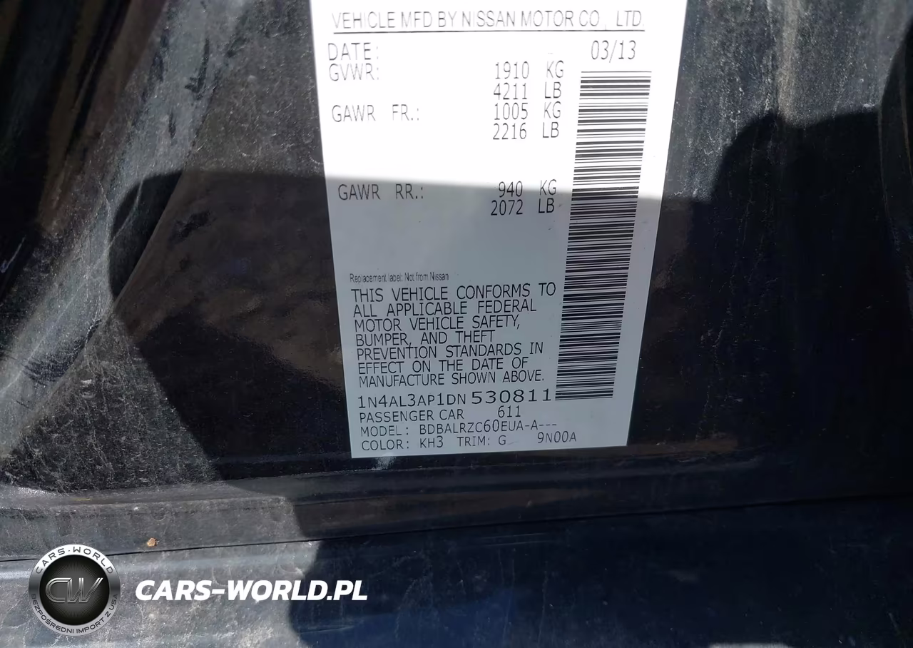 2013 Nissan Altima 2.5 S VIN:1N4AL3AP1DN530811 - 9