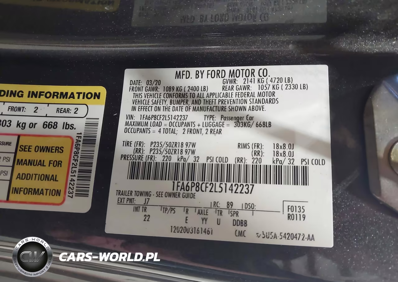 2020 Ford Mustang Gt Fastback VIN:1FA6P8CF2L5142237 - 9