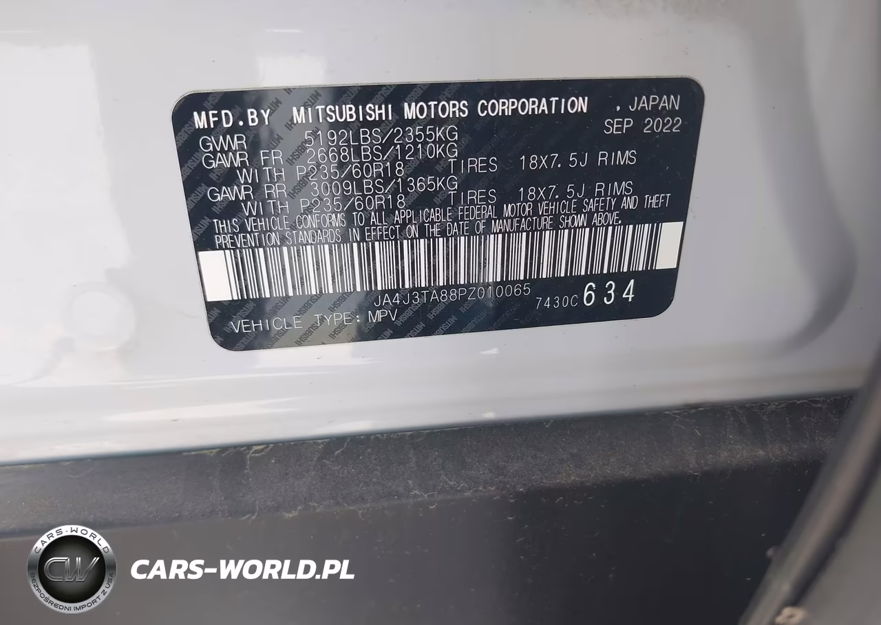 2023 Mitsubishi Outlander Es 2.5 2Wd VIN:JA4J3TA88PZ010065 - 9