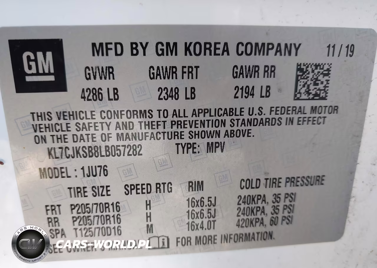 2020 Chevrolet Trax Fwd Ls VIN:KL7CJKSB8LB057282 - 9