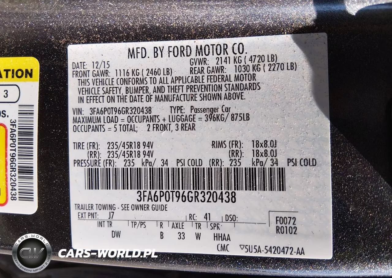 2016 Ford Fusion Se VIN:3FA6P0T96GR320438 - 9
