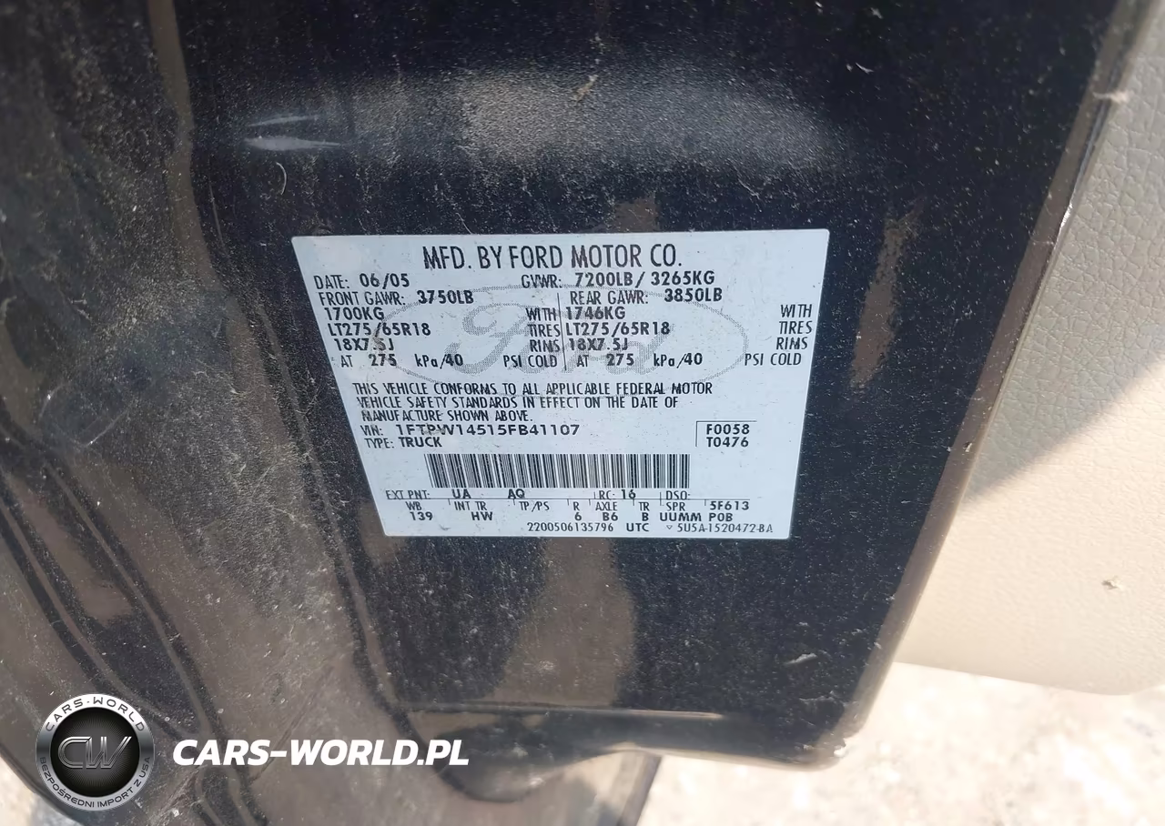 2005 Ford F-150 Fx4-Lariat-Xlt VIN:1FTPW14515FB41107 - 9