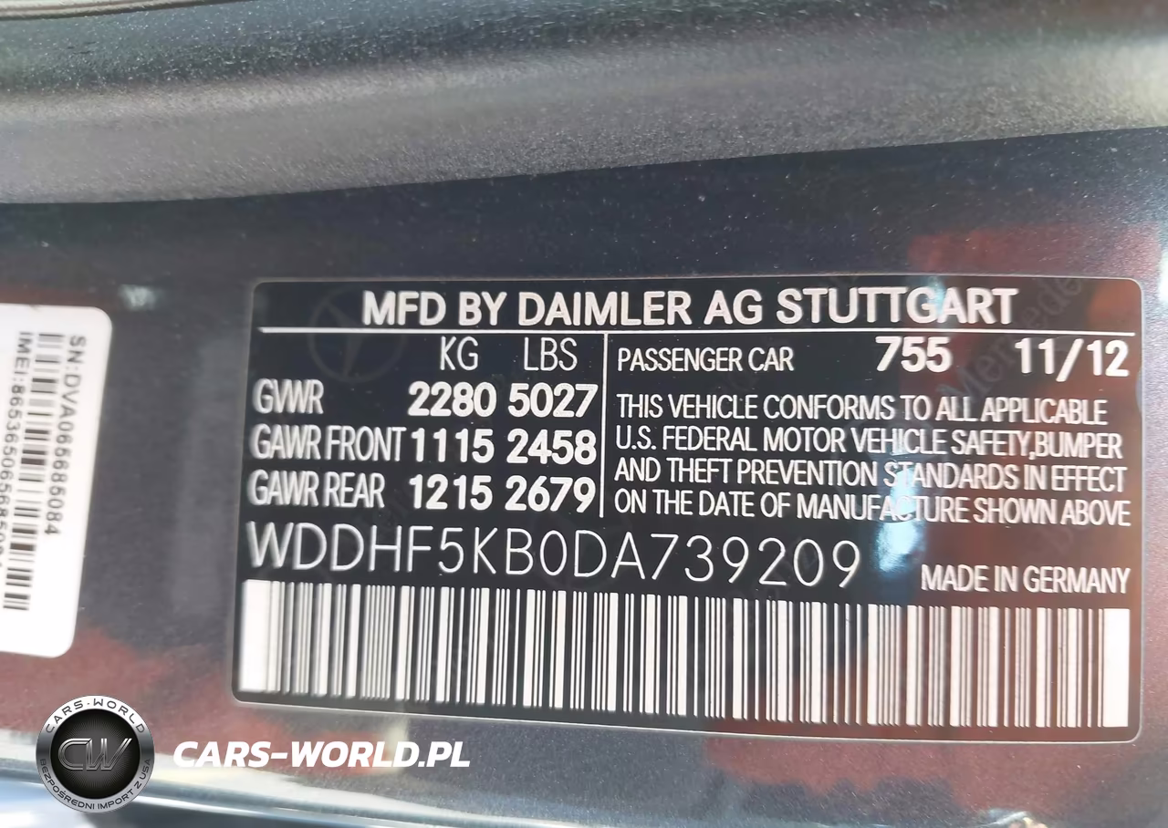 2013 Mercedes-Benz E 350 VIN:WDDHF5KB0DA739209 - 9