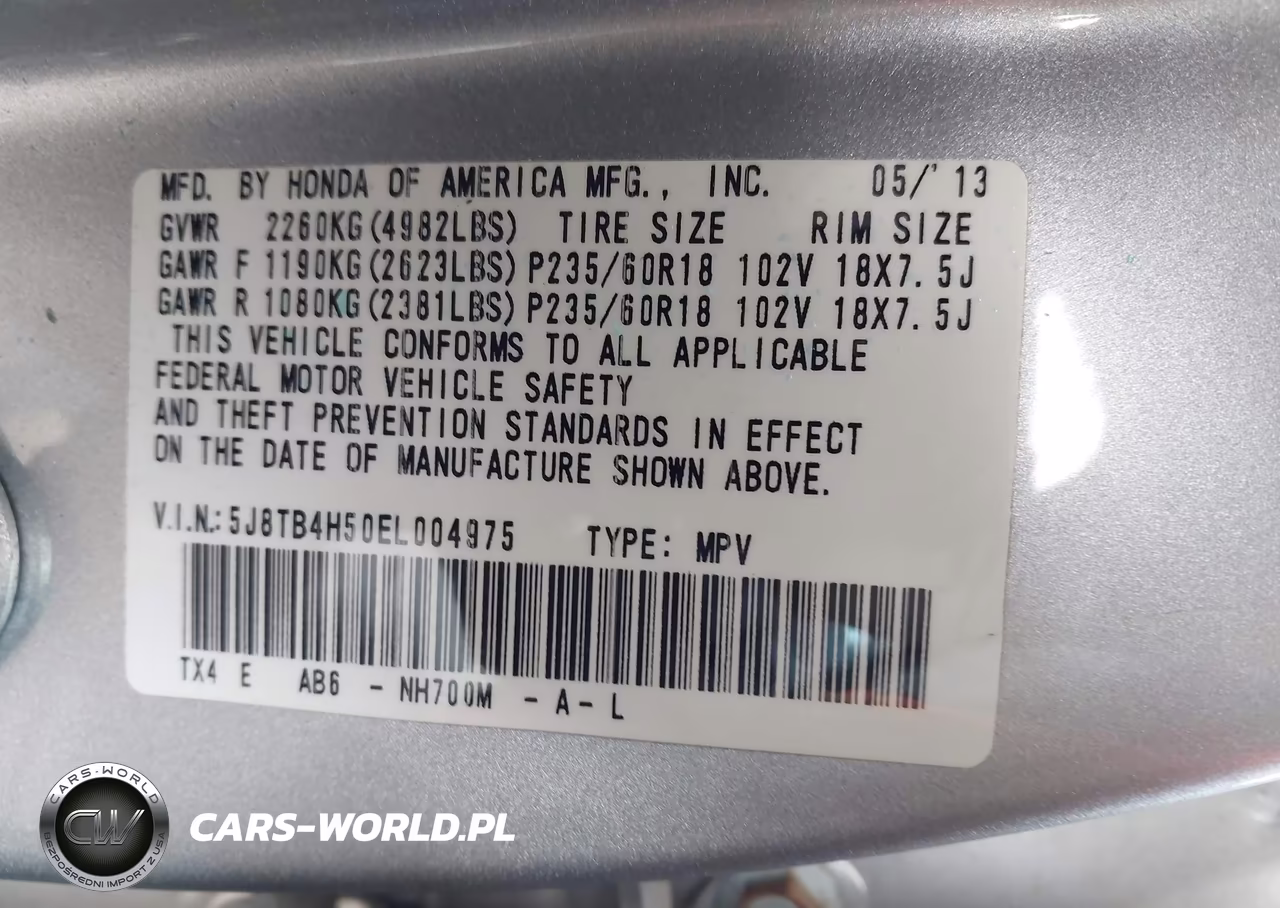 2014 Acura Rdx VIN:5J8TB4H50EL004975 - 9