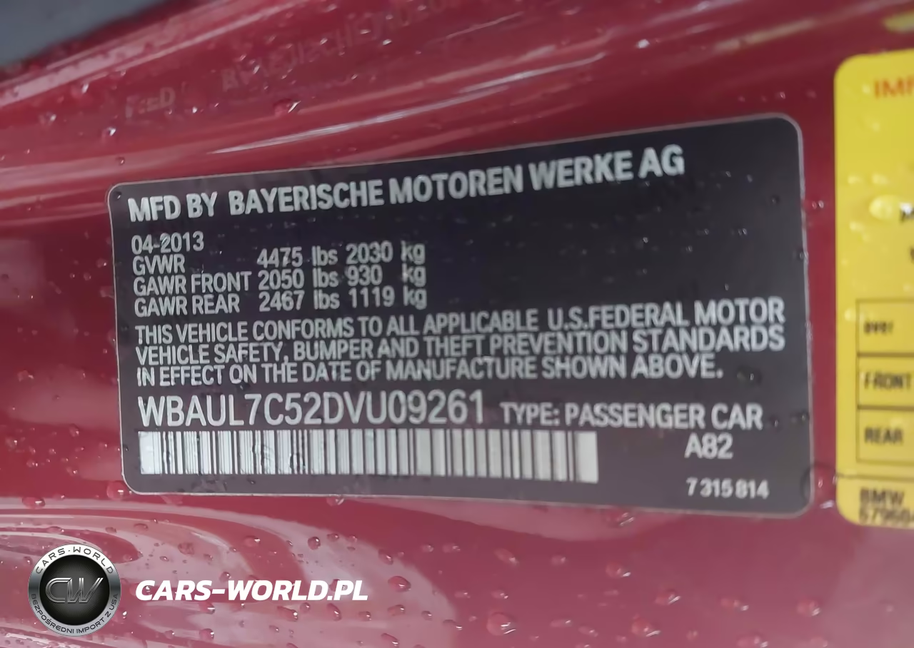 2013 BMW 128I VIN:WBAUL7C52DVU09261 - 9