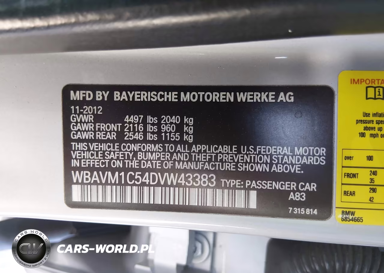 2013 BMW X1 Sdrive28I VIN:WBAVM1C54DVW43383 - 9