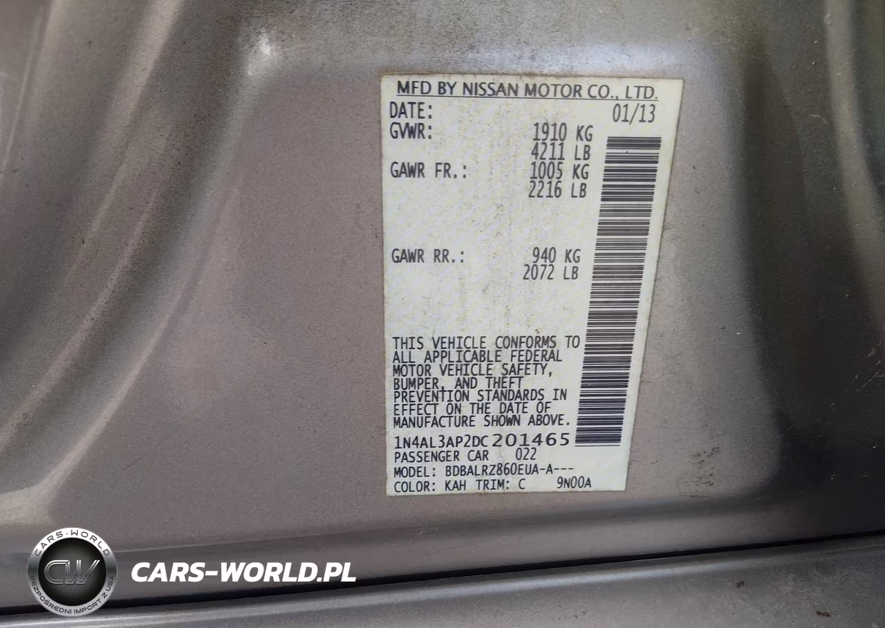 2013 Nissan Altima 2.5 S VIN:1N4AL3AP2DC201465 - 9