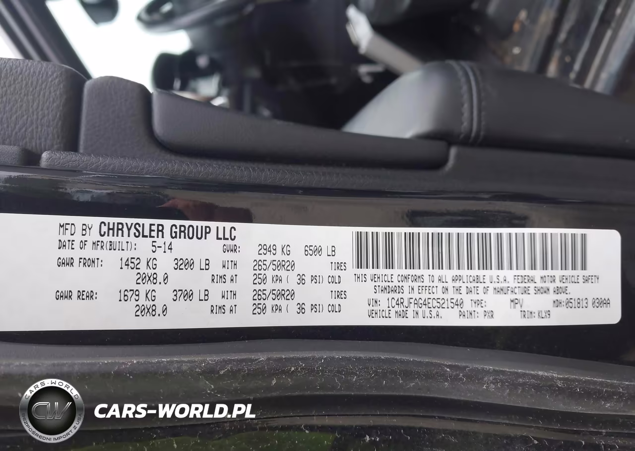 2014 Jeep Grand Cherokee Altitude VIN:1C4RJFAG4EC521540 - 9