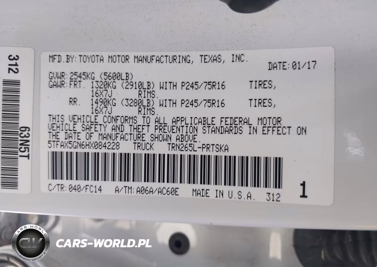 2017 Toyota Tacoma Sr5 VIN:5TFAX5GN6HX084228 - 9