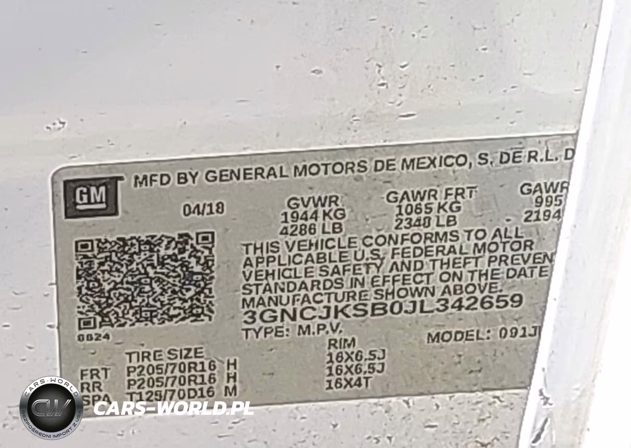 2018 Chevrolet Trax Ls VIN:3GNCJKSB0JL342659 - 9
