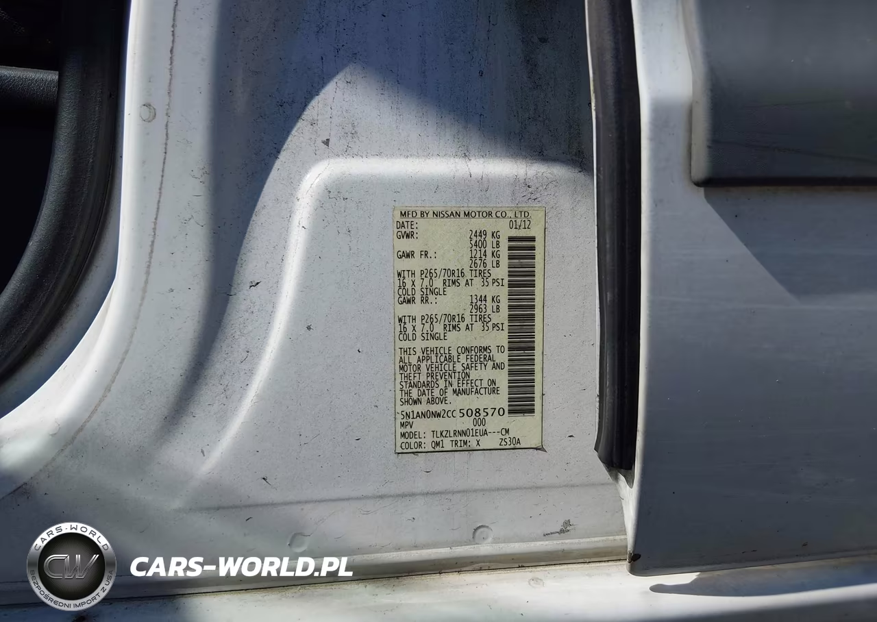 2012 Nissan Xterra S VIN:5N1AN0NW2CC508570 - 9