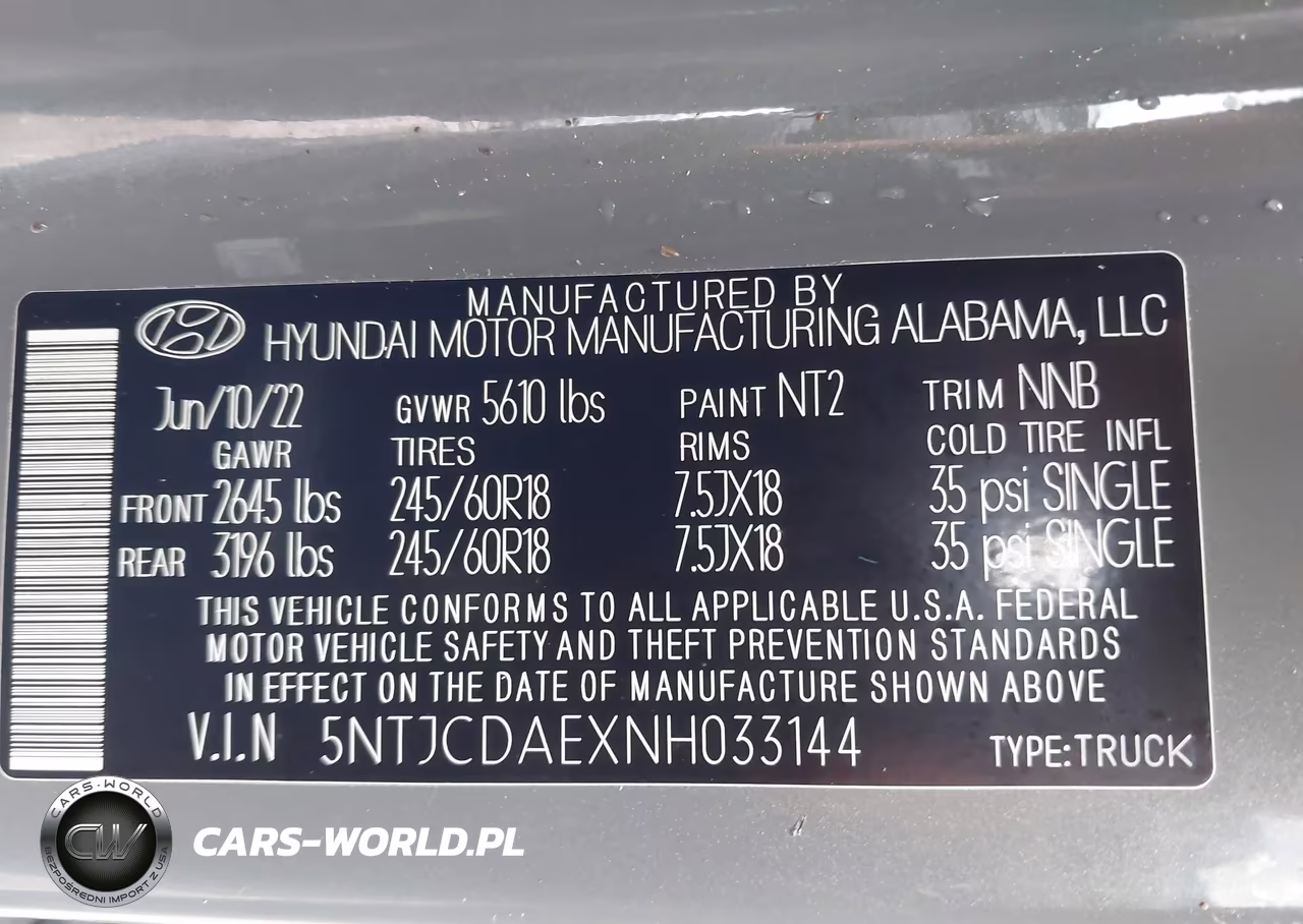2022 Hyundai Santa Cruz Sel VIN:5NTJCDAEXNH033144 - 9
