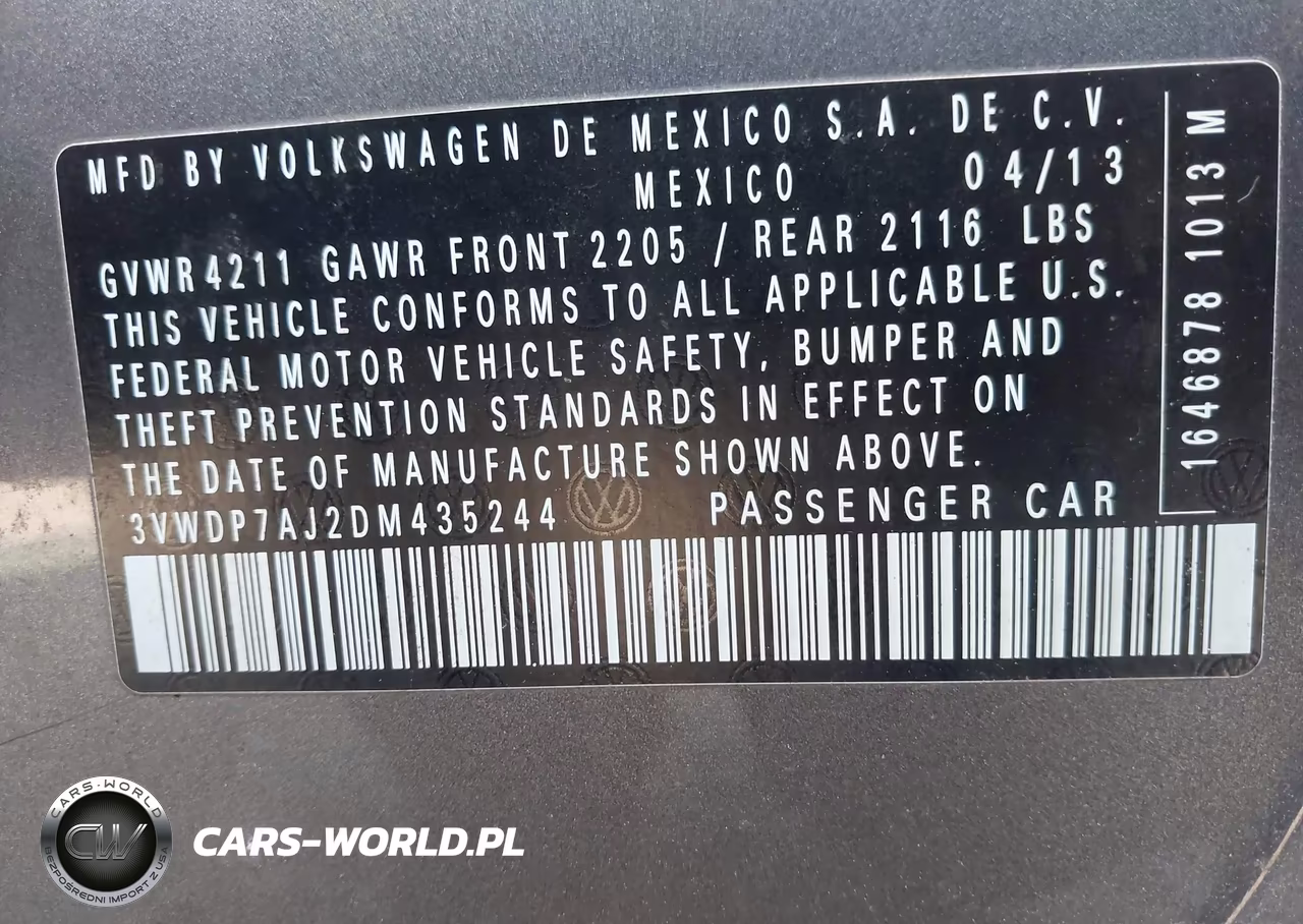 2013 Volkswagen Jetta 2.5L Se VIN:3VWDP7AJ2DM435244 - 9