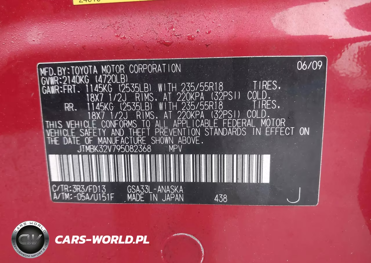 2009 Toyota Rav4 Sport V6 VIN:JTMBK32V795082368 - 9