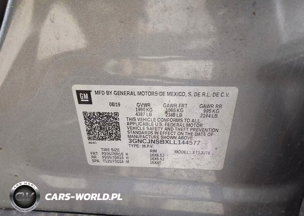 2020 Chevrolet Trax Awd Ls VIN:3GNCJNSBXLL144577 - 9