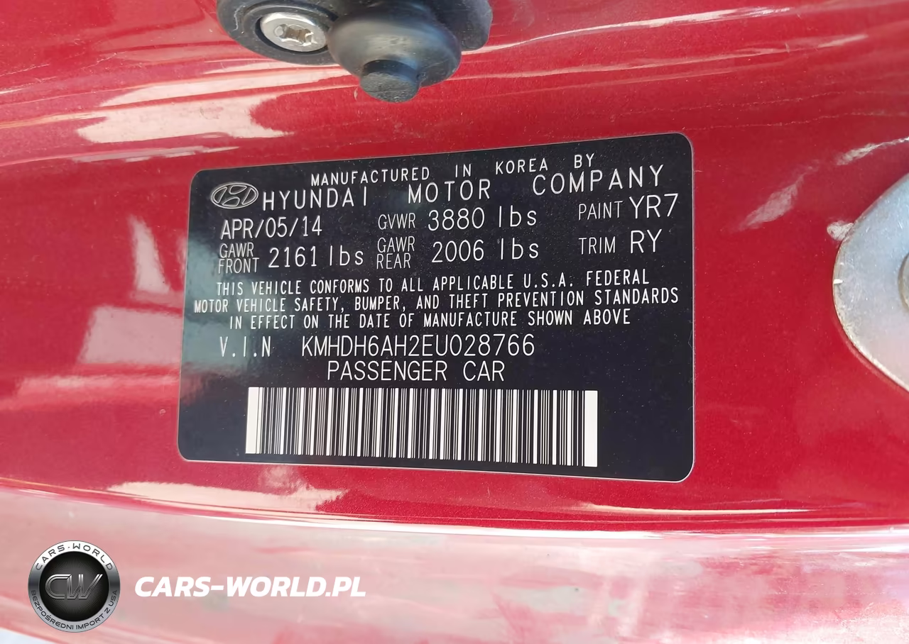 2014 Hyundai Elantra VIN:KMHDH6AH2EU028766 - 9