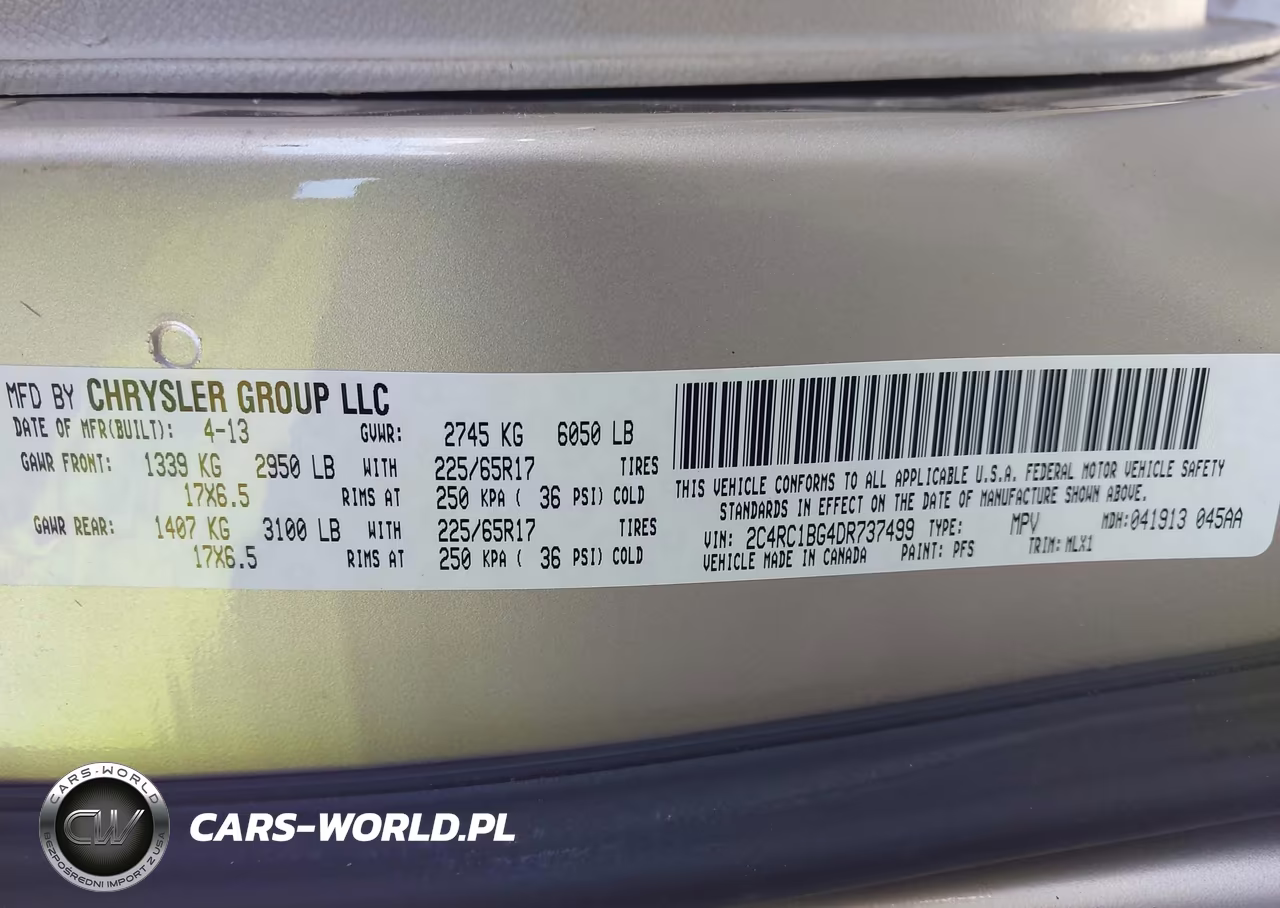 2013 Chrysler Town & Country Touring VIN:2C4RC1BG4DR737499 - 9