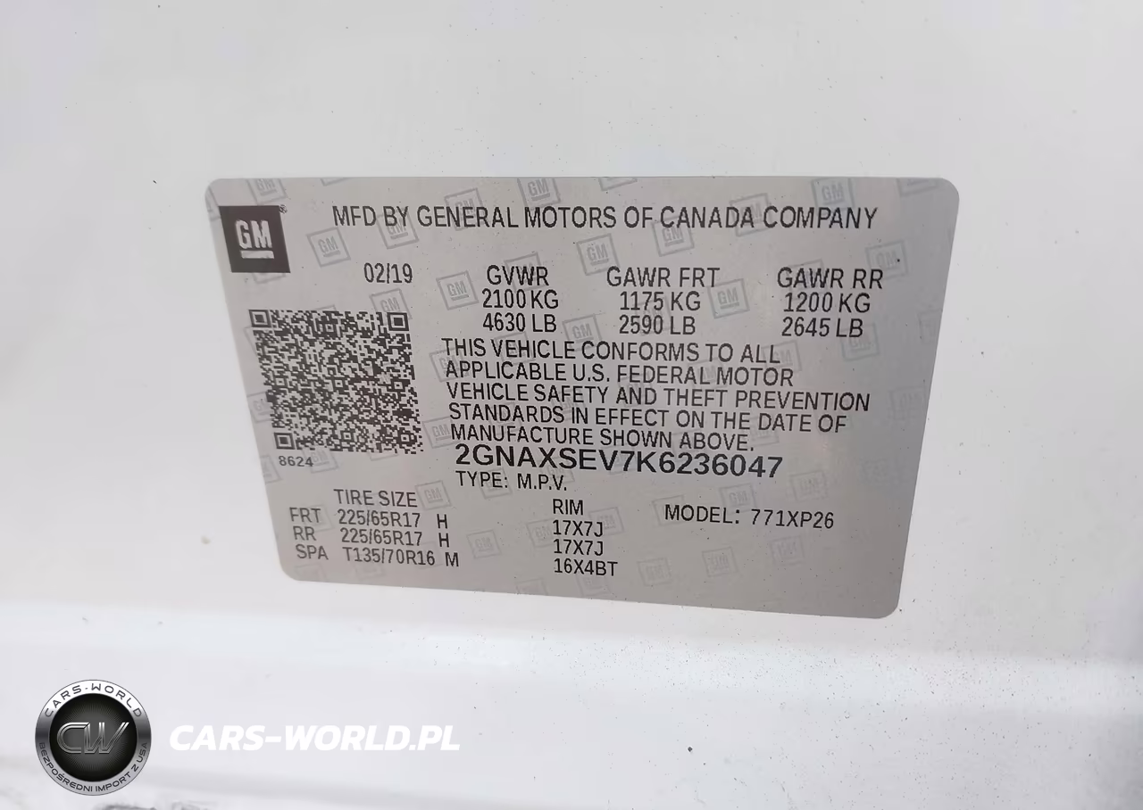 2019 Chevrolet Equinox Ls VIN:2GNAXSEV7K6236047 - 9
