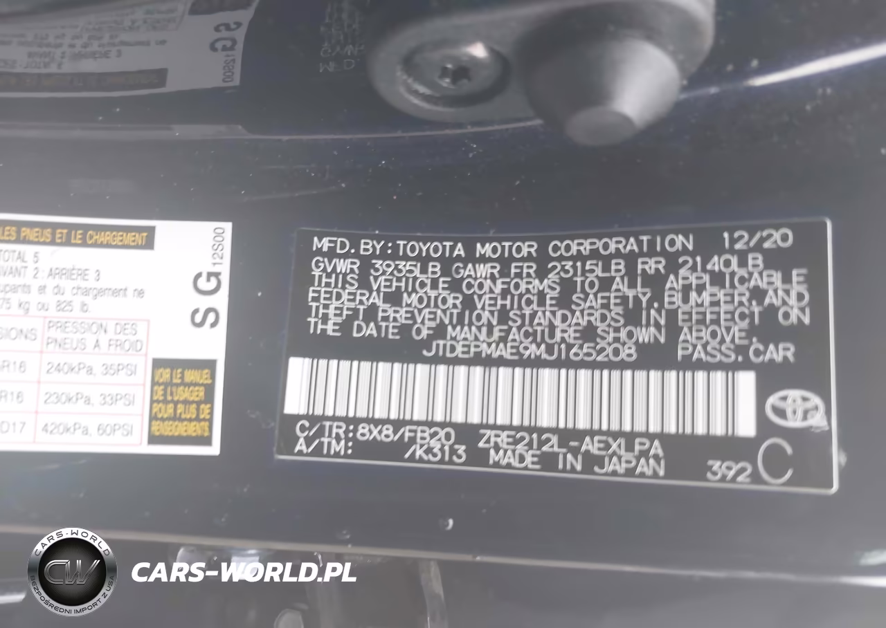 2021 Toyota Corolla Le VIN:JTDEPMAE9MJ165208 - 9