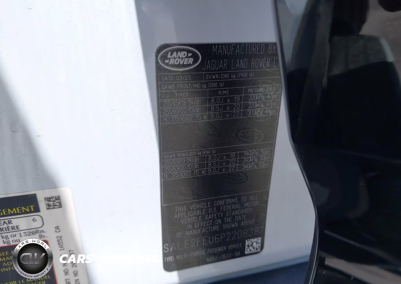 2023 Land Rover Defender 130 X-Dynamic Se VIN:SALE2FEU6P2208387 - 9