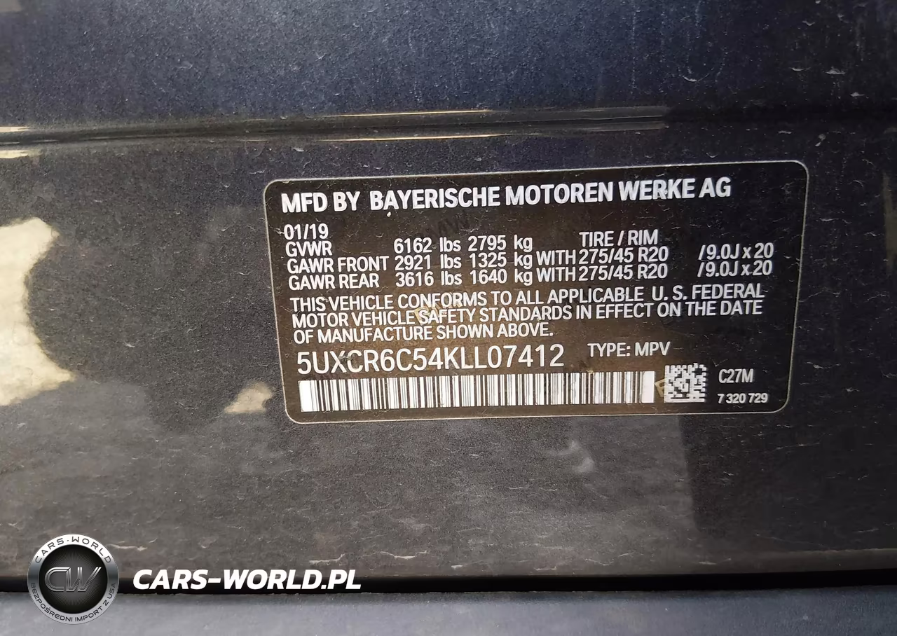 2019 BMW X5 xDrive40I VIN:5UXCR6C54KLL07412 - 9