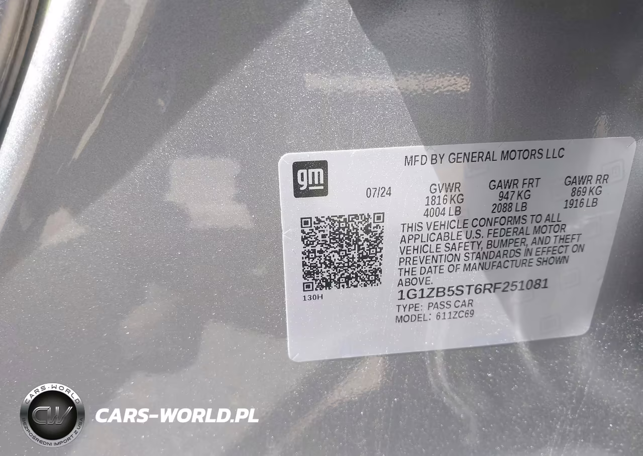 2024 Chevrolet Malibu Fwd Ls VIN:1G1ZB5ST6RF251081 - 9