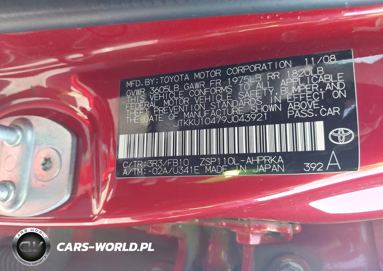 2009 Scion Xd VIN:JTKKU10479J043921 - 9