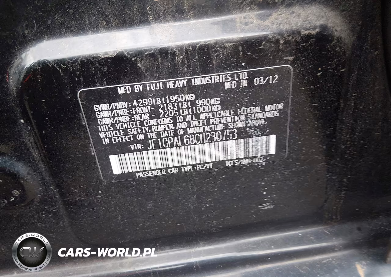 2012 Subaru Impreza 2.0I Sport Premium VIN:JF1GPAL68CH230753 - 9