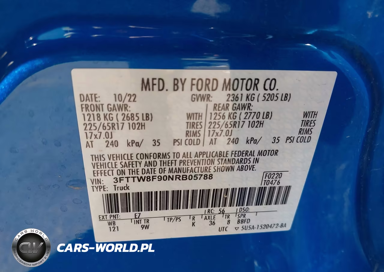 2022 Ford Maverick Xl VIN:3FTTW8F90NRB05788 - 9