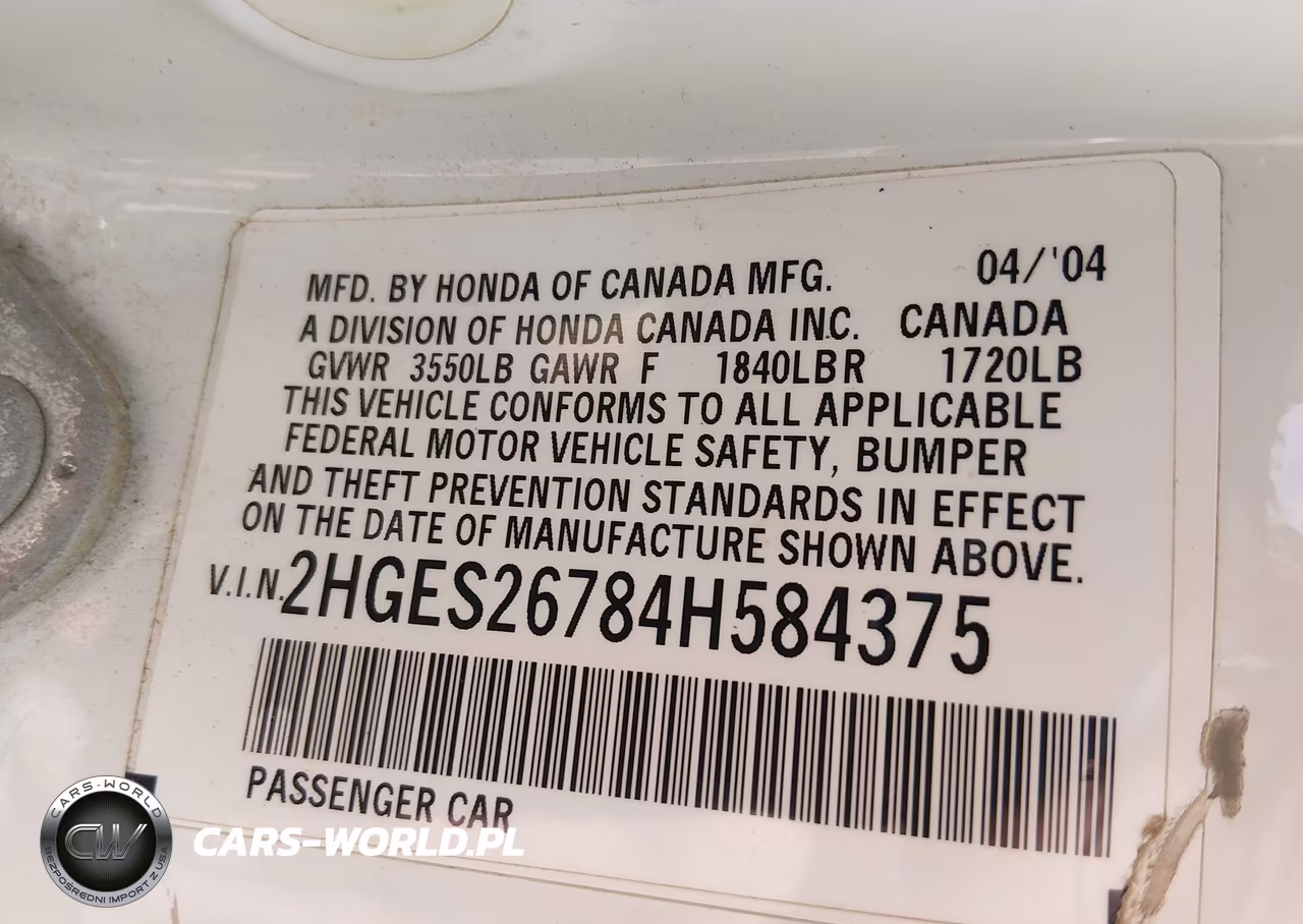 2004 Honda Civic Ex VIN:2HGES26784H584375 - 9