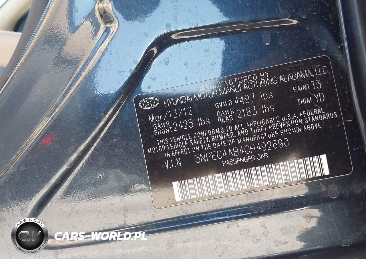 2012 Hyundai Sonata Limited 2.0T VIN:5NPEC4AB4CH492690 - 9