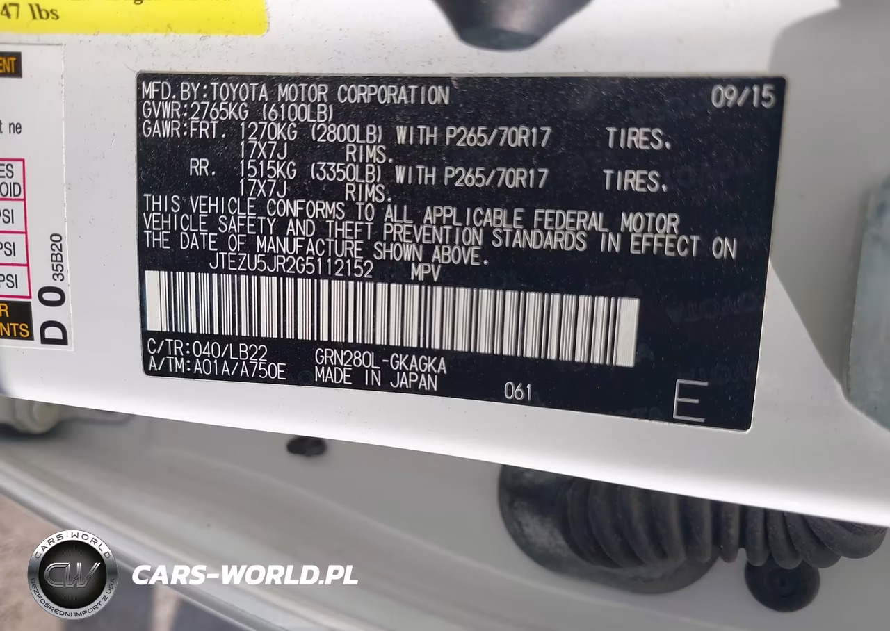 2016 Toyota 4Runner Sr5 Premium VIN:JTEZU5JR2G5112152 - 8