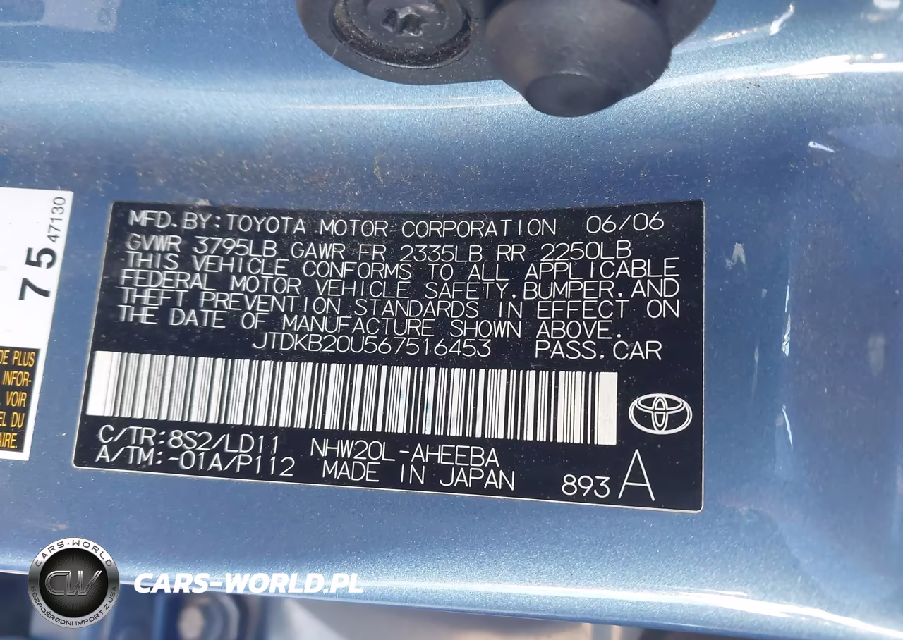 2006 Toyota Prius VIN:JTDKB20U567516453 - 9