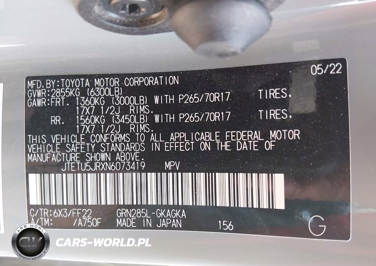 2022 Toyota 4Runner Trail Special Edition VIN:JTETU5JRXN6073419 - 9