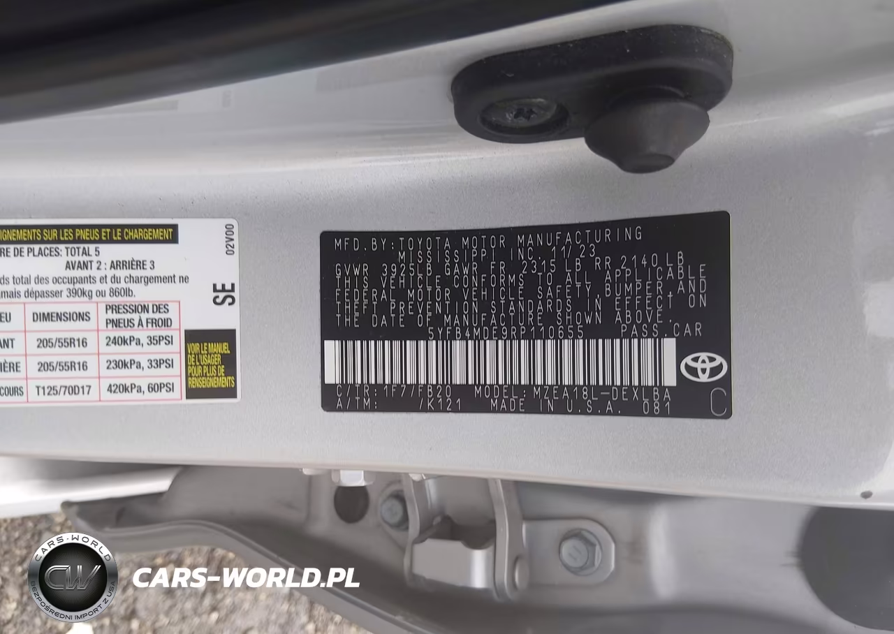 2024 Toyota Corolla Le VIN:5YFB4MDE9RP110655 - 9