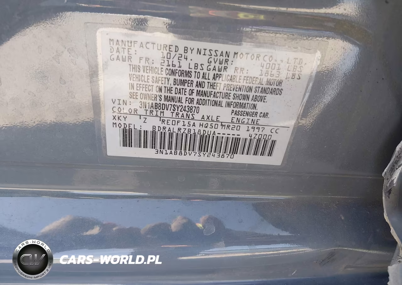 2025 Nissan Sentra Sr VIN:3N1AB8DV7SY243870 - 9