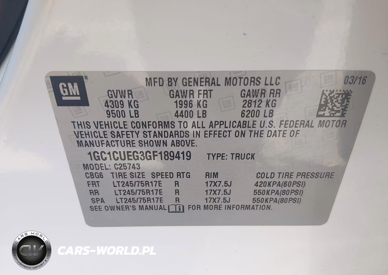 2016 Chevrolet Silverado 2500Hd Work Truck VIN:1GC1CUEG3GF189419 - 9
