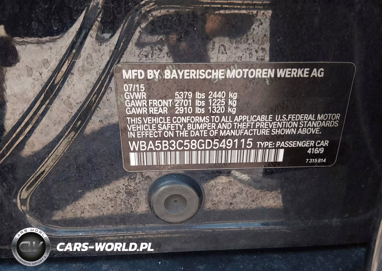 2016 BMW 535I xDrive VIN:WBA5B3C58GD549115 - 9