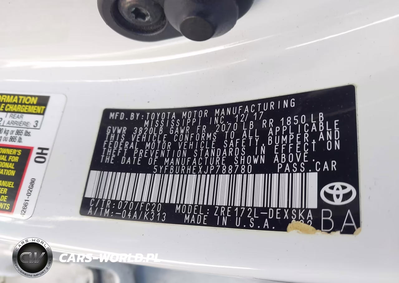 2018 Toyota Corolla Se VIN:5YFBURHEXJP788780 - 9