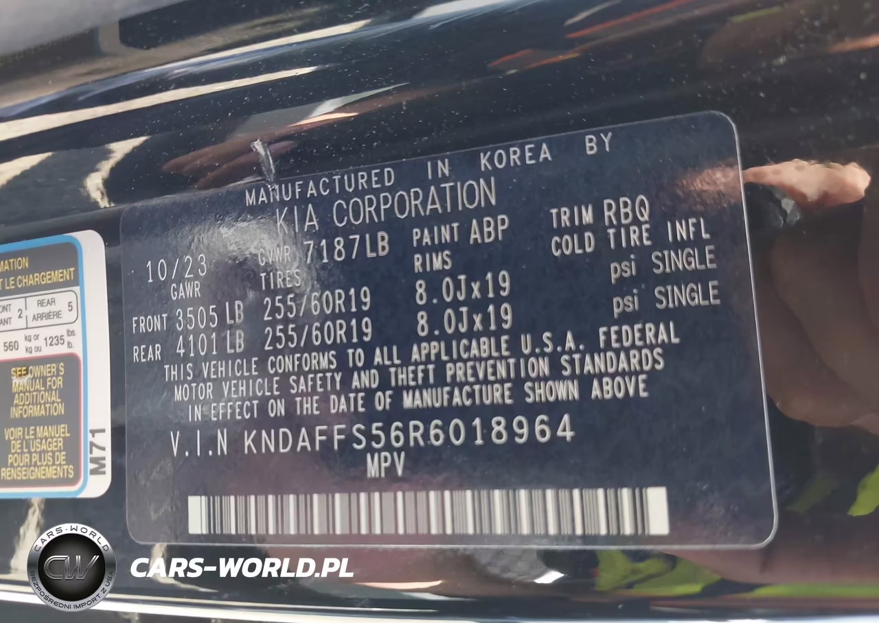 2024 Kia Ev9 Wind VIN:KNDAFFS56R6018964 - 9