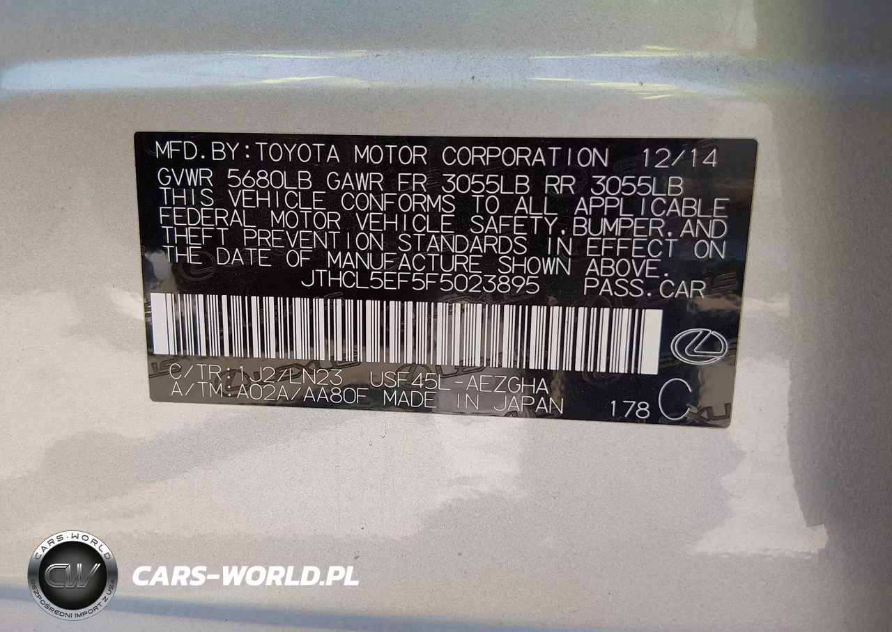 2015 Lexus Ls 460 VIN:JTHCL5EF5F5023895 - 9